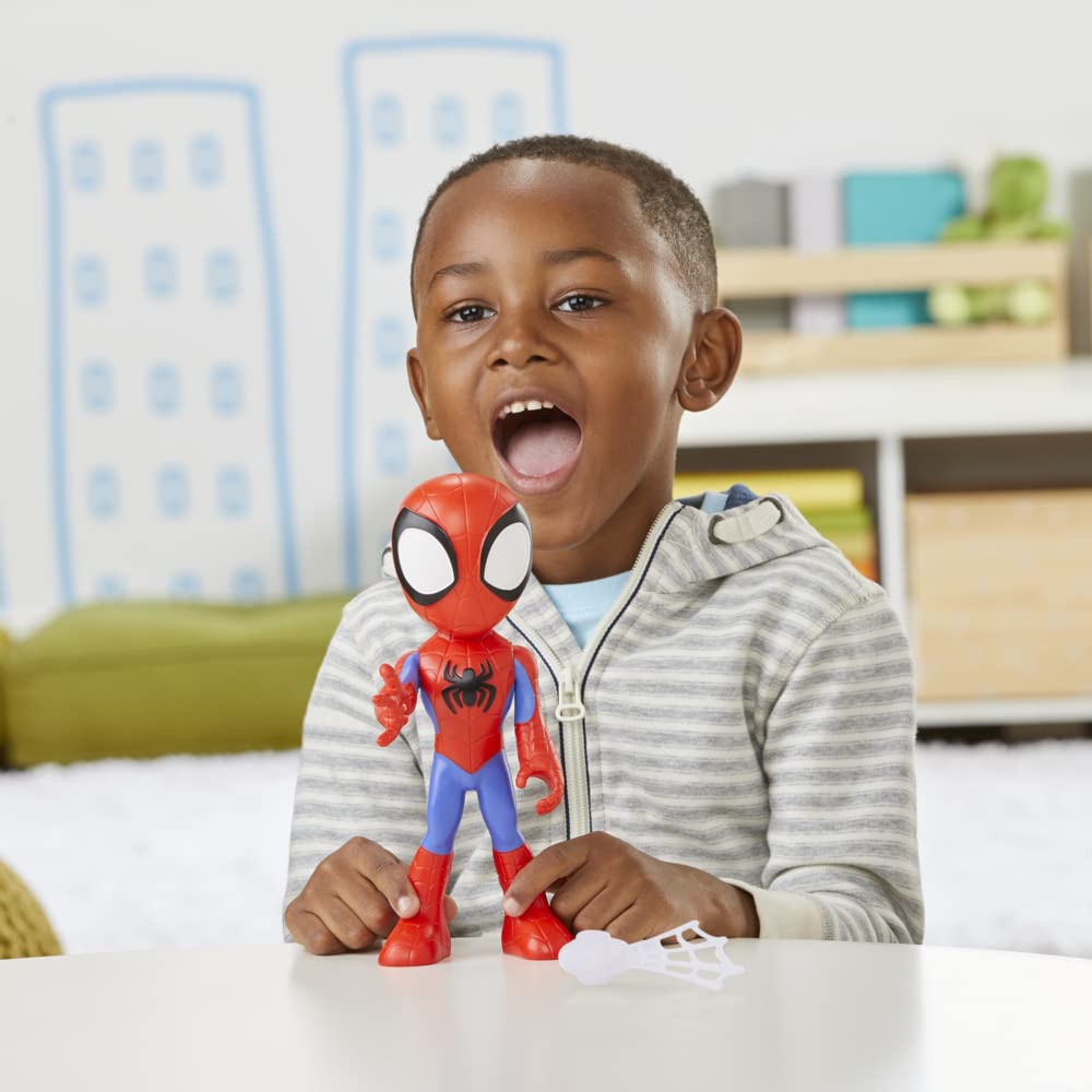 Hasbro Marvel Spidey and His Amazing Friends Supersized Spidey Action Figure | 9-inch | Ages 3+ 4