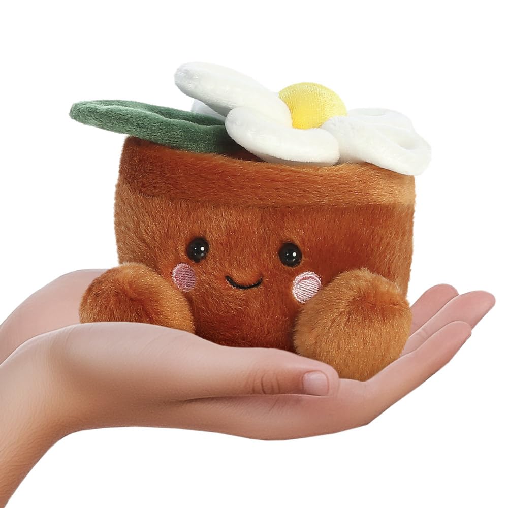 Aurora Palm Pals Junie Daisy 5In Soft Toy - Brown & White Plush for Babies & Kids 3