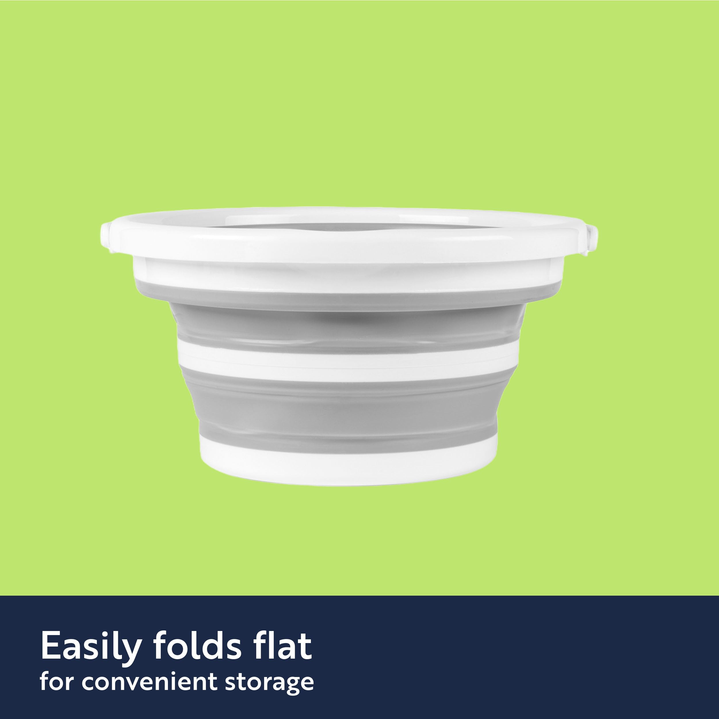 Beldray - Collapsible Bucket 10L Foldable Silicone Bucket with Sturdy Handle 12