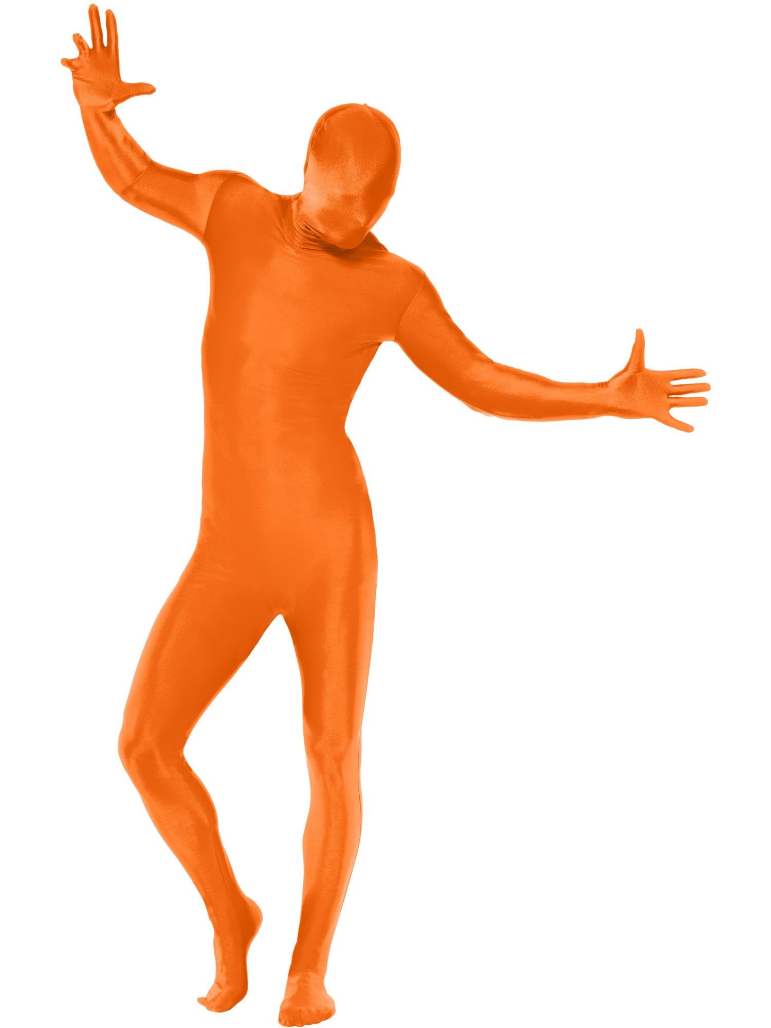 Smiffys Second Skin Costume - Orange | Men's L (42'-44' Chest) | Polyester 1