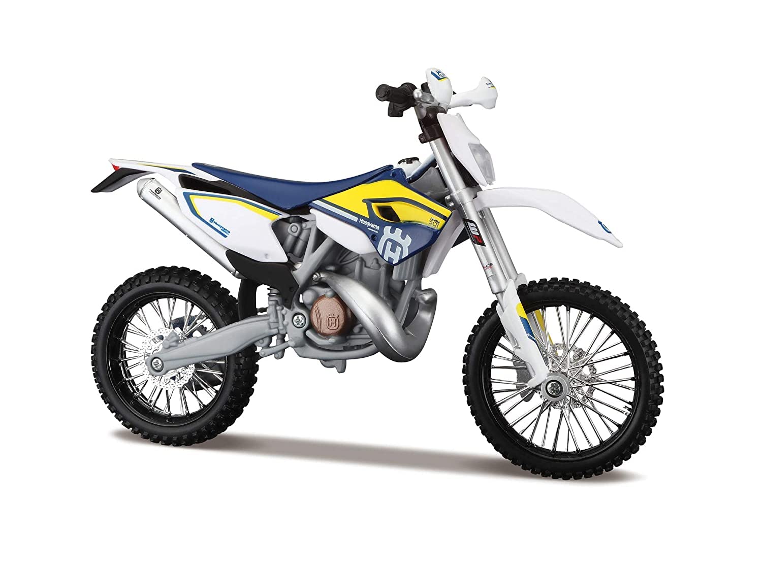Maisto Husqvarna FE501 Motorbike - 1:12 Scale Die-Cast Model - Yellow 1