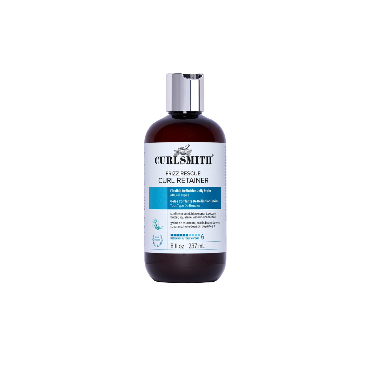 CURLSMITH Frizz Rescue Curl Retainer - Jelly Styler for Frizz Reduction & Curl Definition | 237 ml