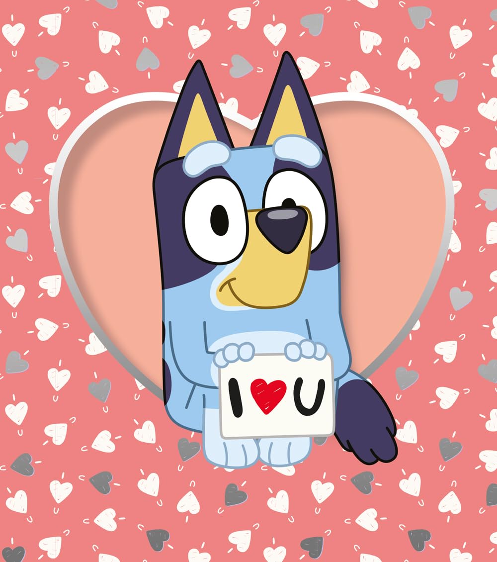Danilo Promotions LTD Bluey Father's Day Card 'I Love You' for Daddy, Grandad | A5 Size 1