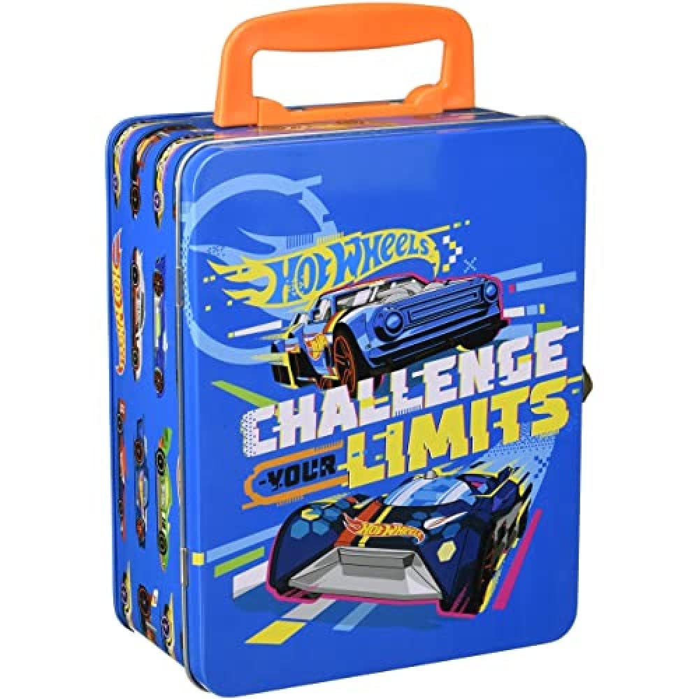 Theo Klein 2883 Hot Wheels Metal Storage Case - 18 Cars, 1:64, Ages 3+