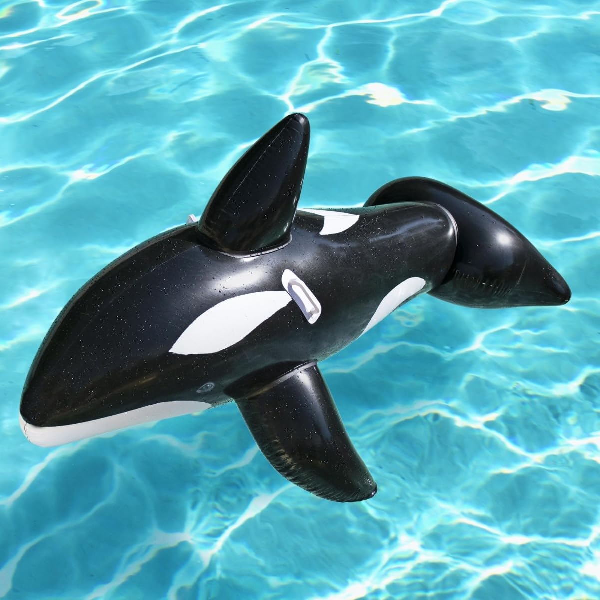 Bestway Jumbo Whale Inflatable Ride-On Pool Float for Kids Ages 3+ | 183cm Long | Heavy Duty Handles 2