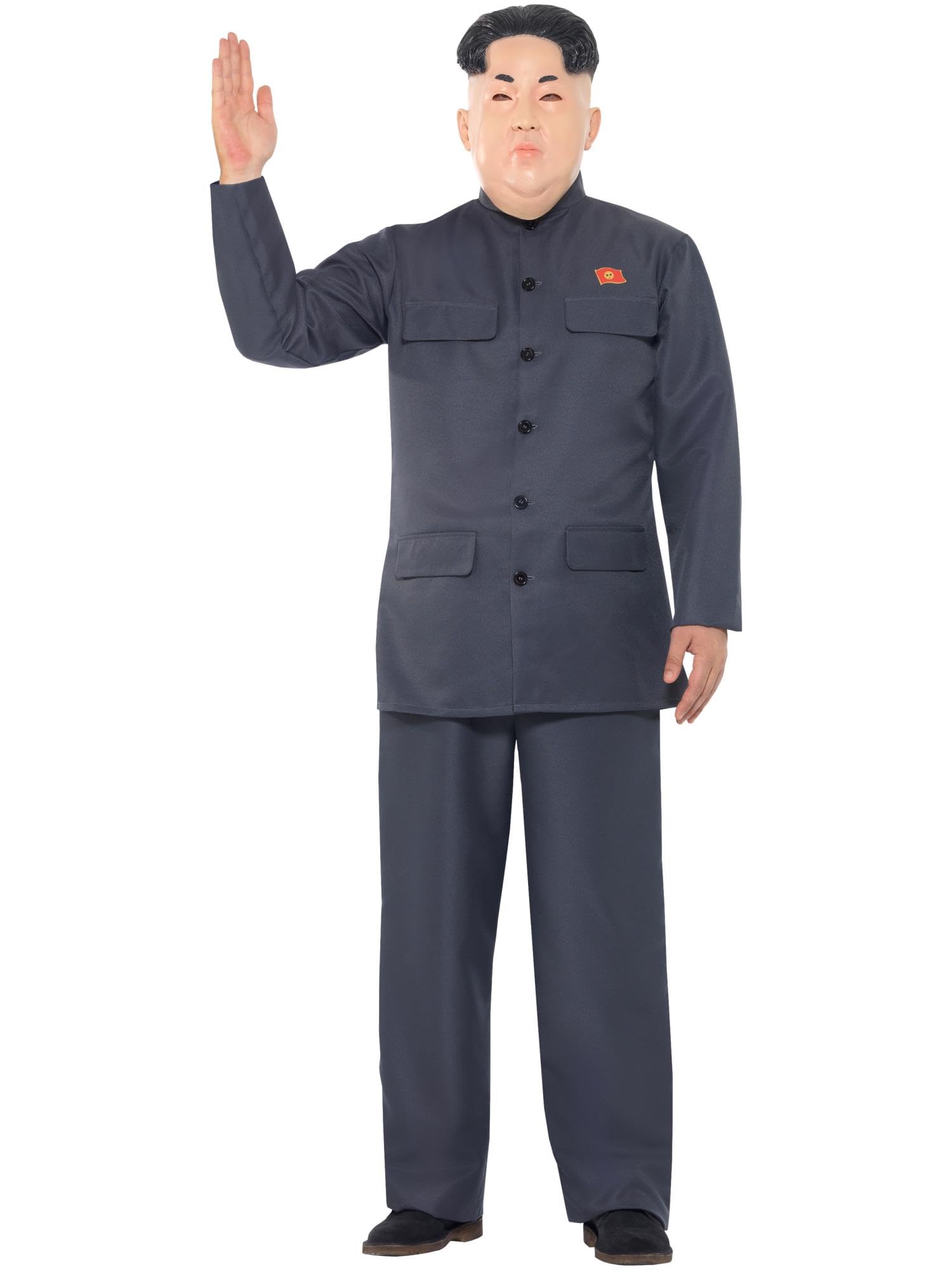 Smiffys Dictator Costume - Adult Mens Fancy Dress with Grey Trousers & Jacket 2