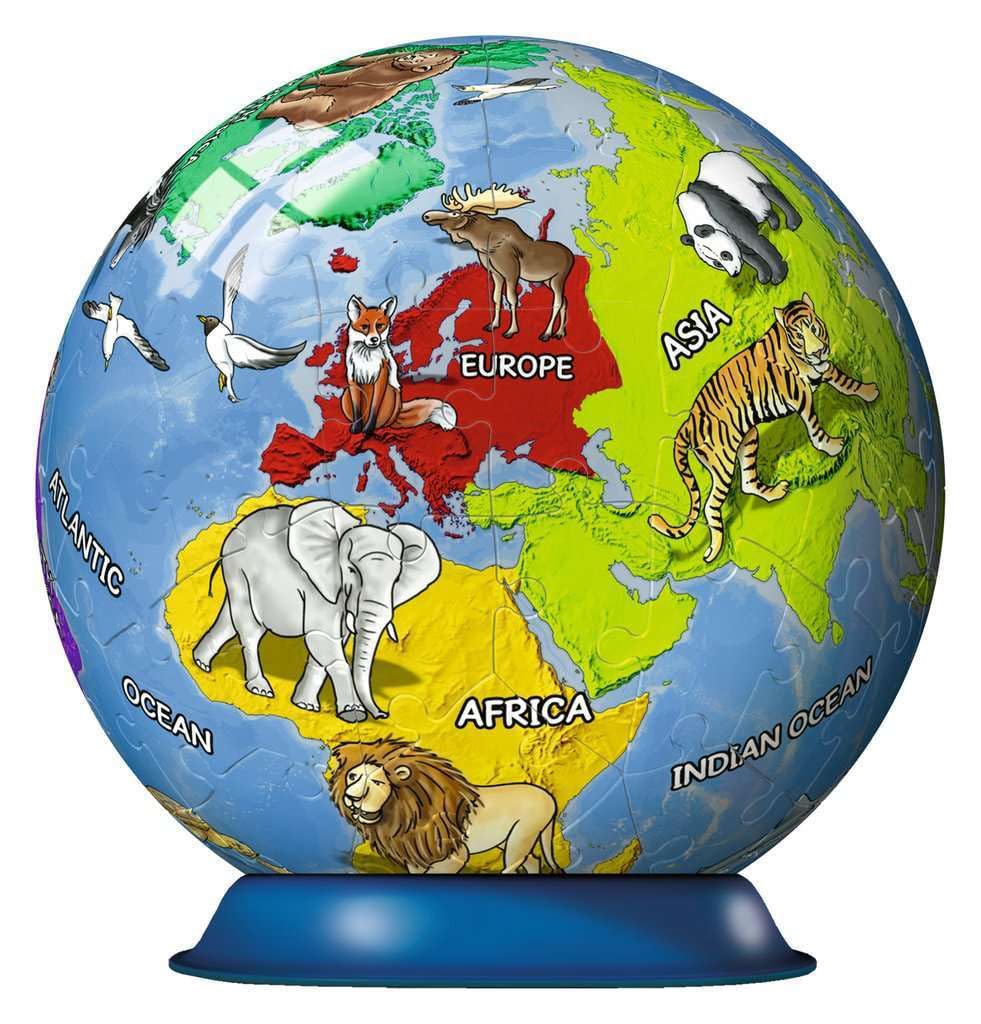 Ravensburger Children's Globe 3D Puzzle - 72 Pieces | Ages 6+ | 13cm Diameter 3