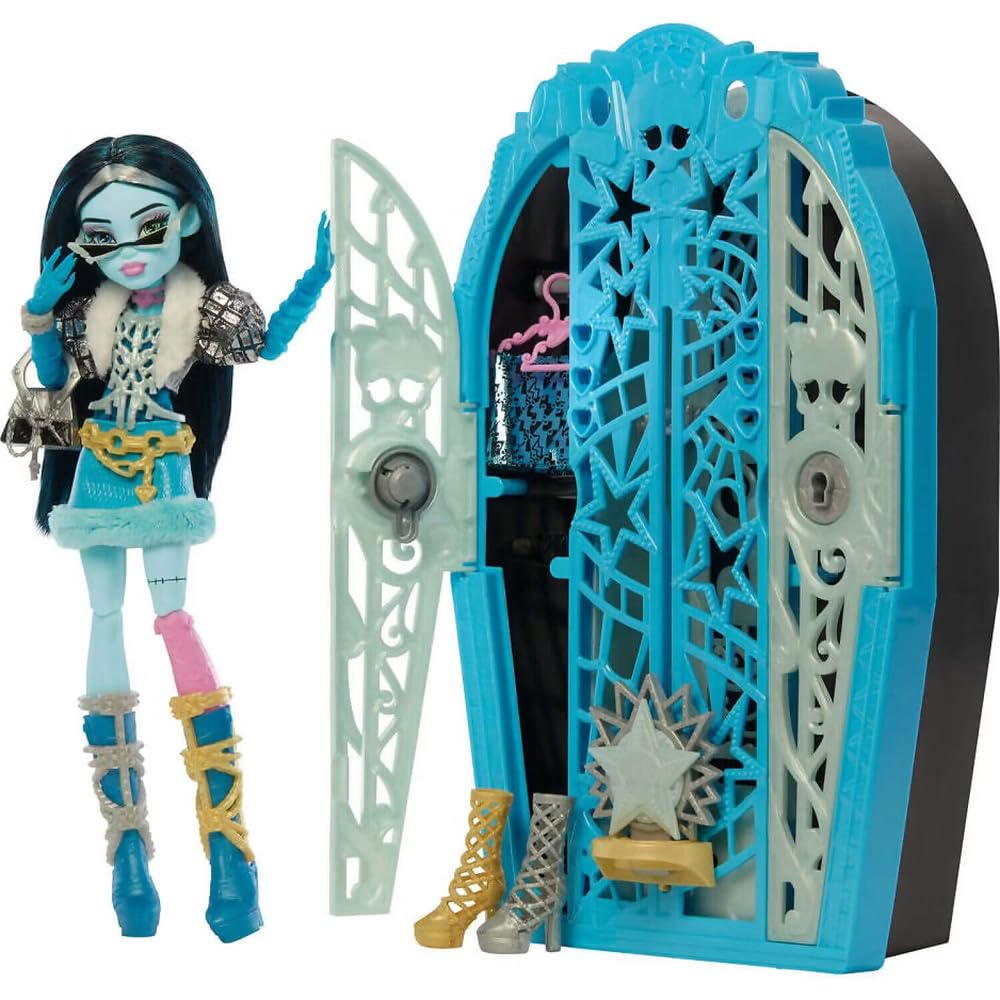 Monster High Skulltimate Secrets Doll and Accessories Set, Frankie Stein | 125+ Outfits | Ages 4+ 1