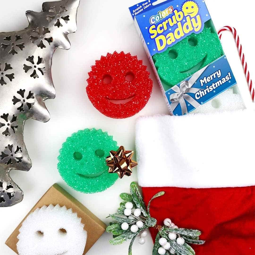 Scrub Daddy - Colors Christmas Sponge Multipack, Dish Sponges for Washing Up, Texture Changing, Scratch-Free Cleaning 2