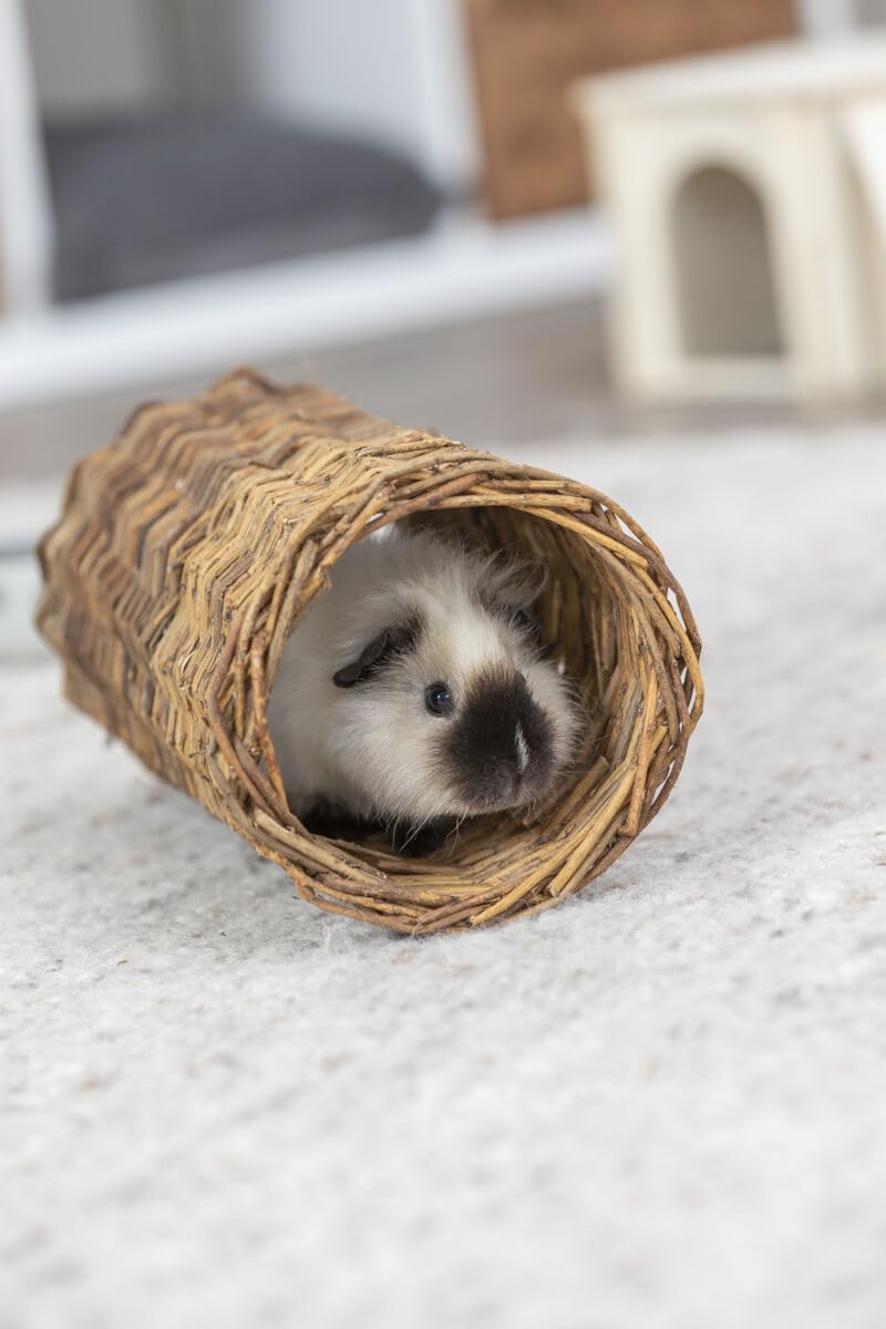 TRIXIE Wicker Tunnel for Small Animals | Natural Hideout | 33 x 15 cm