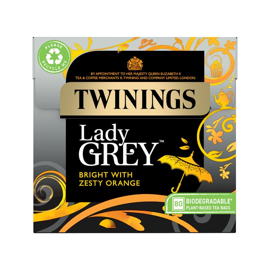 Twinings Lady Grey Black Tea - Zesty Orange & Lemon Peel Flavor | 320 Teabags (Pack of 4) 2