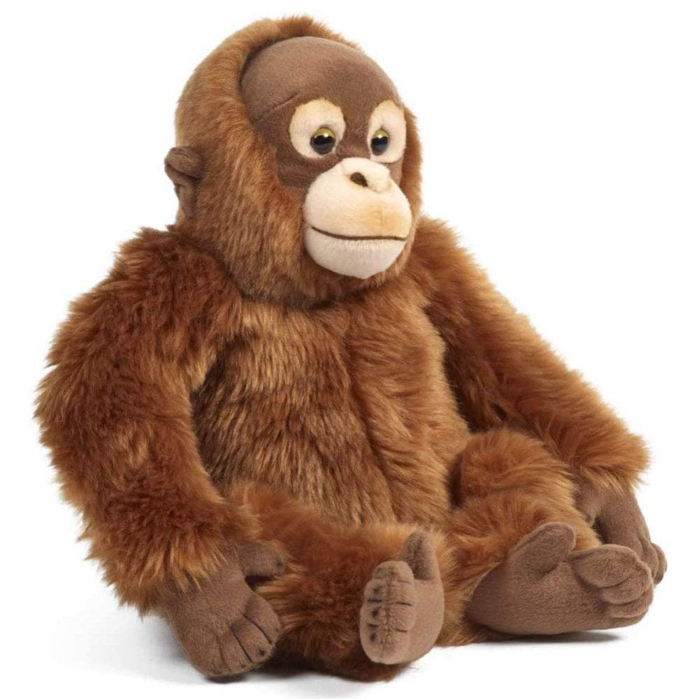 Living Nature Orangutan Plush Toy - Realistic Eco-Friendly Cuddly Monkey, 24cm Brown 1