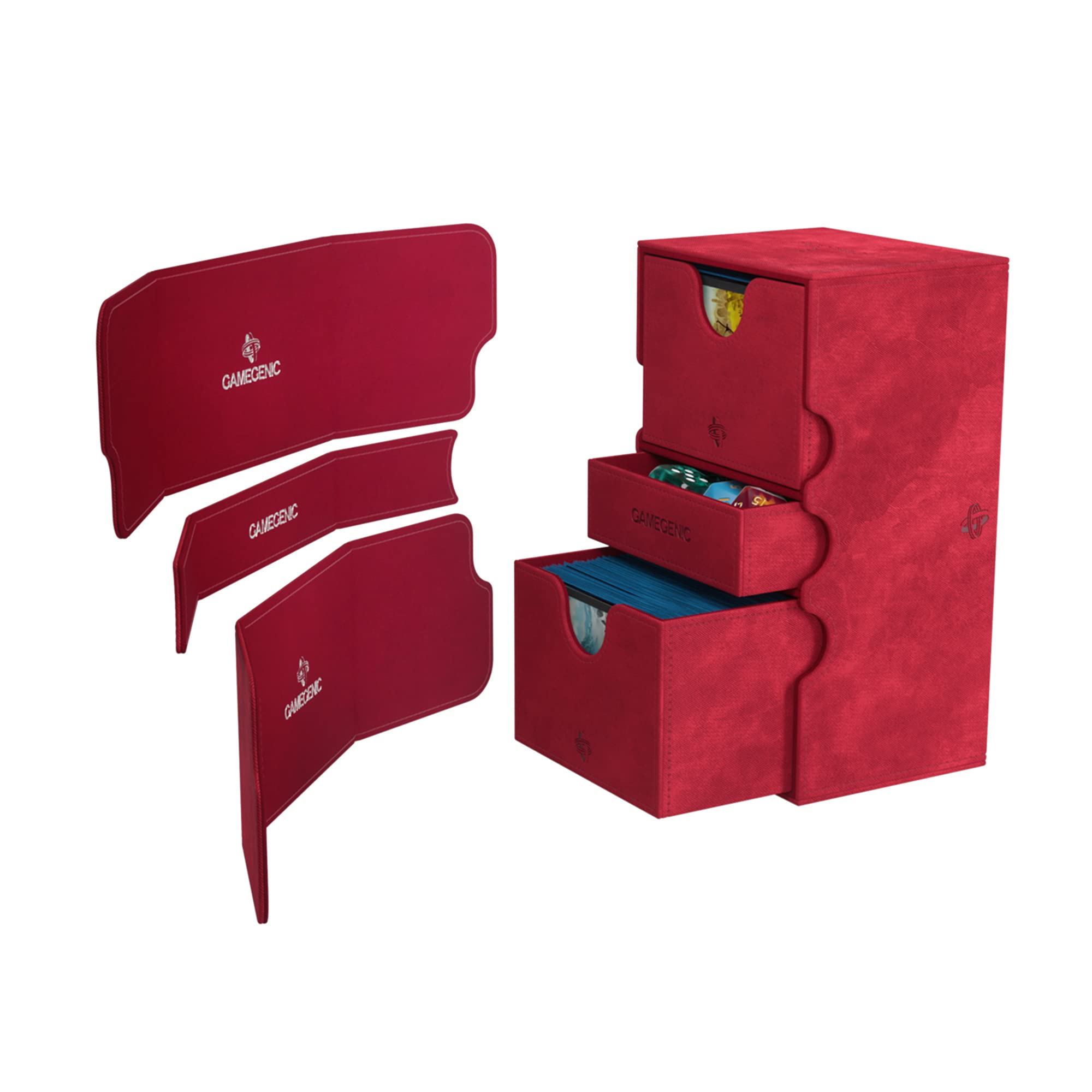Gamegenic Stronghold 200+ XL Convertible Storage Box, Red 2