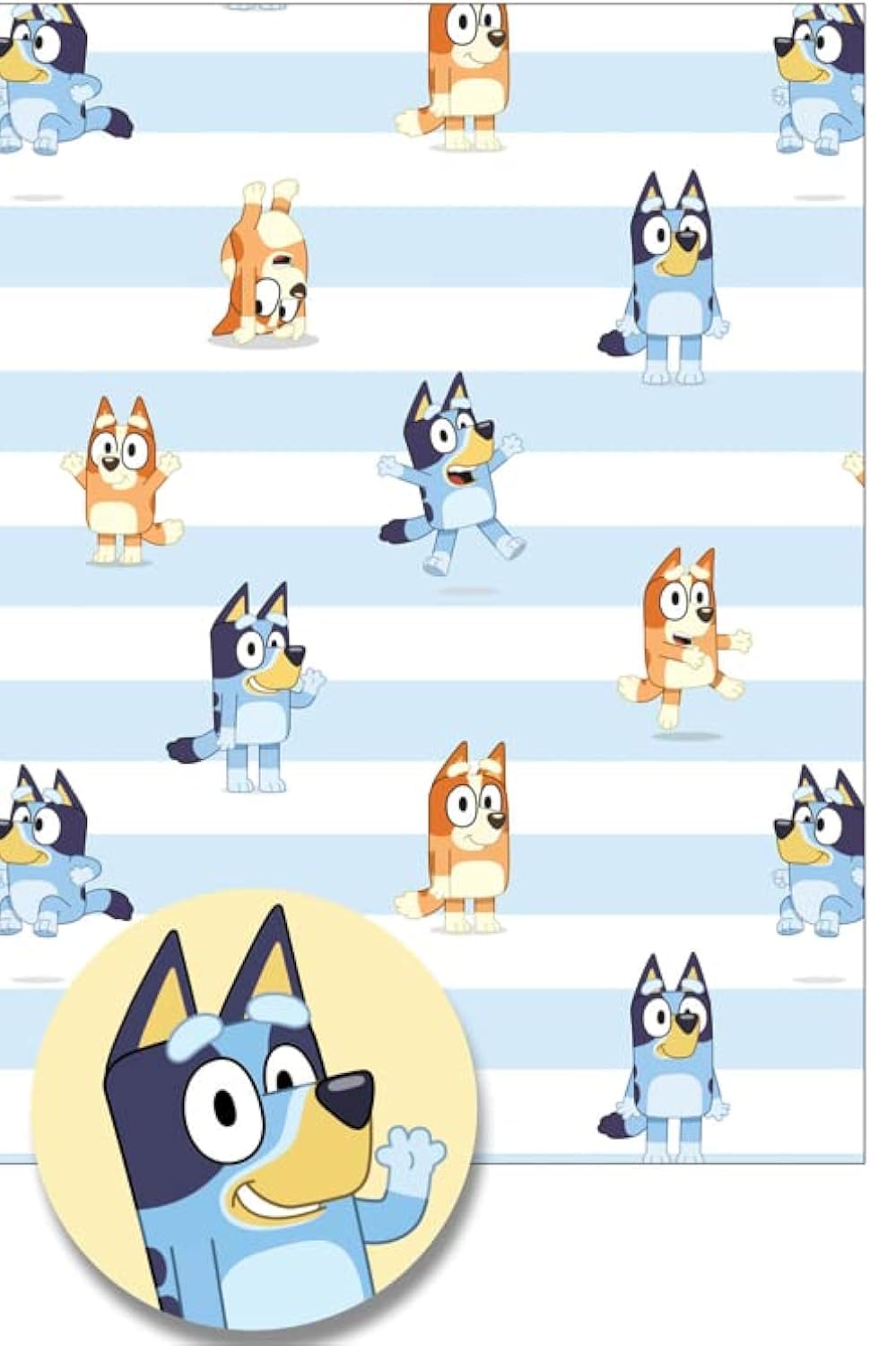 Danilo Promotions Bluey Gift Wrapping Paper 2 Pack (4 Sheets) with Tags | 70cm x 50cm