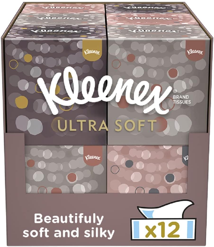 Kleenex Ultra Soft Facial Tissues - Pack of 12 Cube Boxes 1