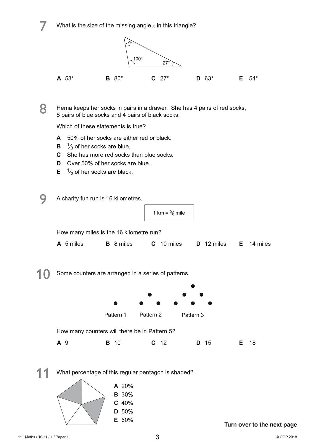 CGP 11+ GL Maths Practice Papers - Ages 10-11 | Pack 1 | Includes Parents' Guide & Online Edition 4