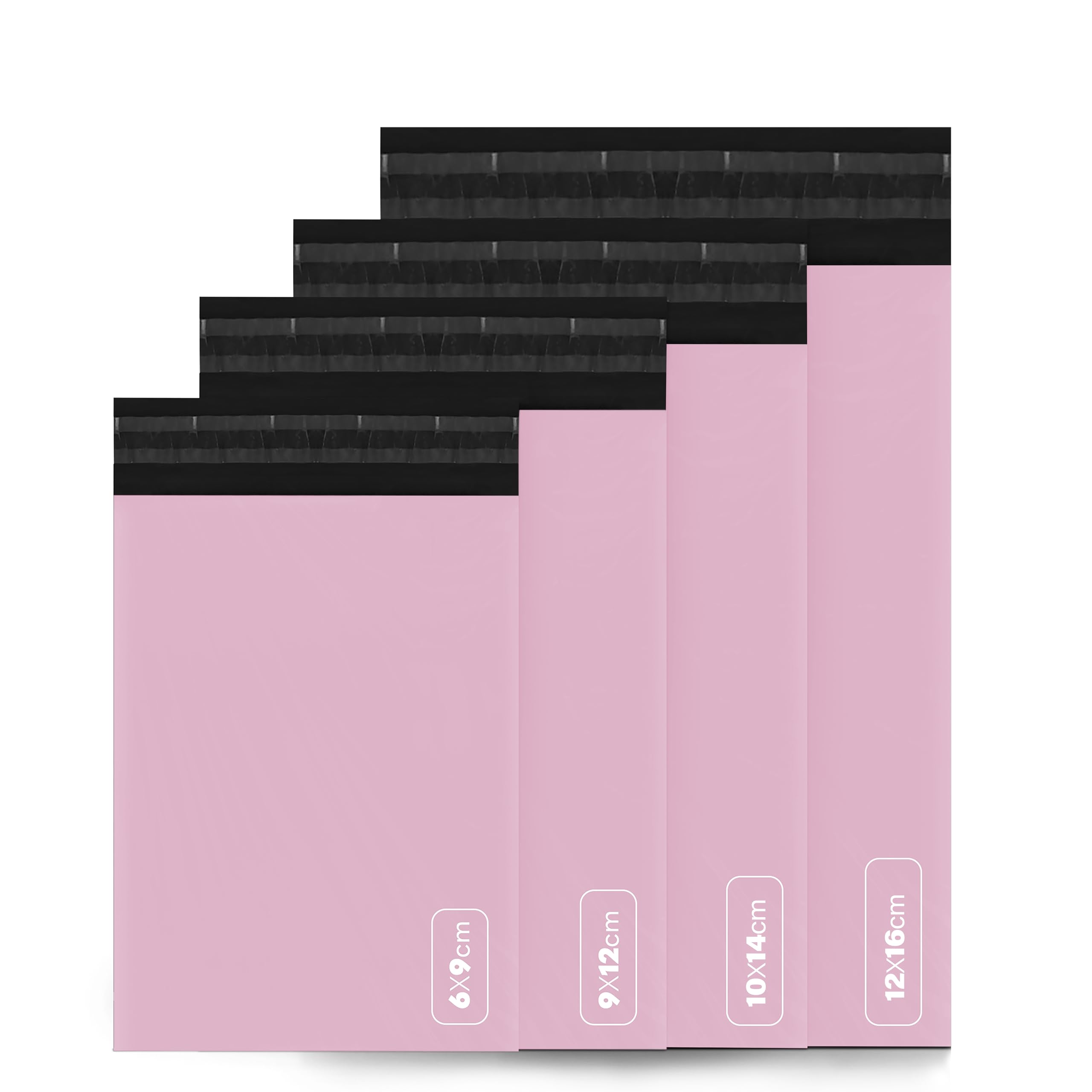 delka Polyethylene Mailers - 60 Pack Pink Self-Sealing Bags | Water-Resistant | 100x60x3mm 1