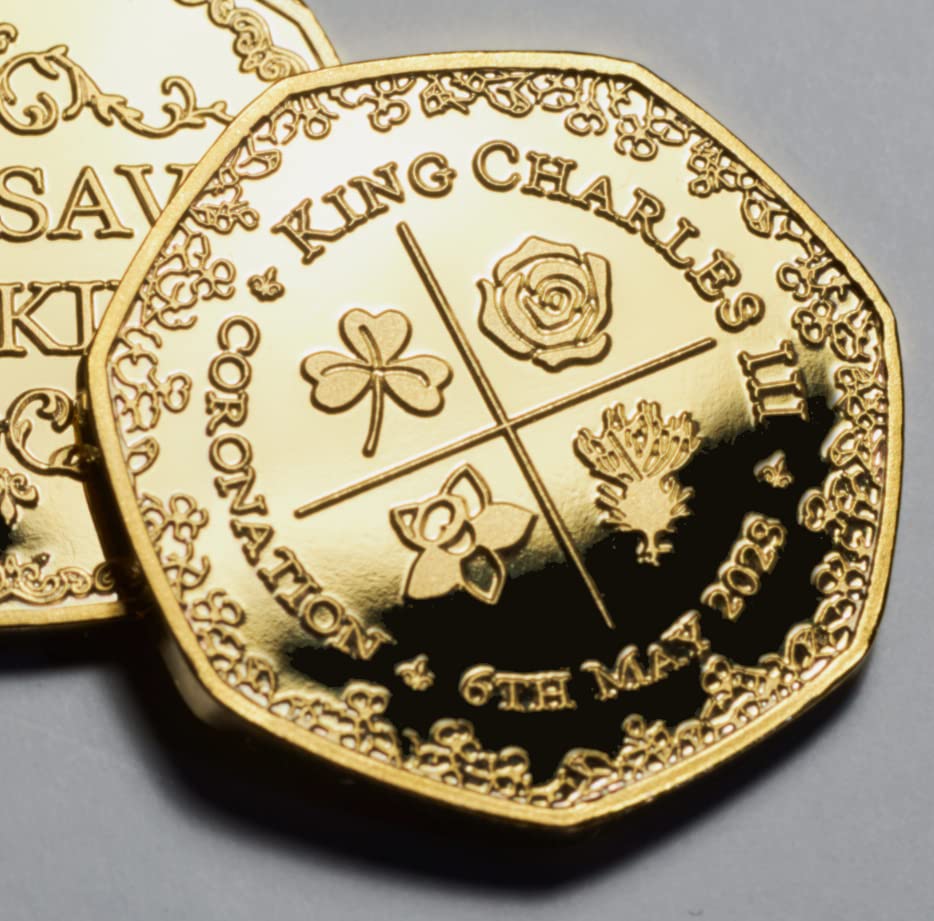 The Commemorative Coin Company King Charles III 24ct Gold Plated Coronation Commemorative Coin 1