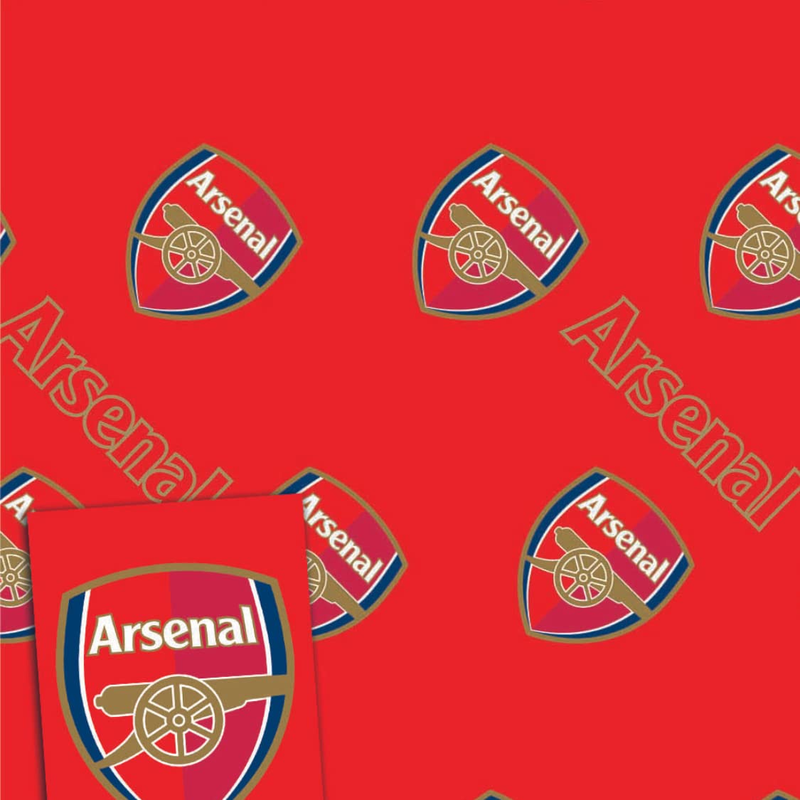 Danilo Promotions LTD Arsenal FC Wrapping Paper - 6 Sheets & 6 Tags | 70cm x 50cm Sheet Size