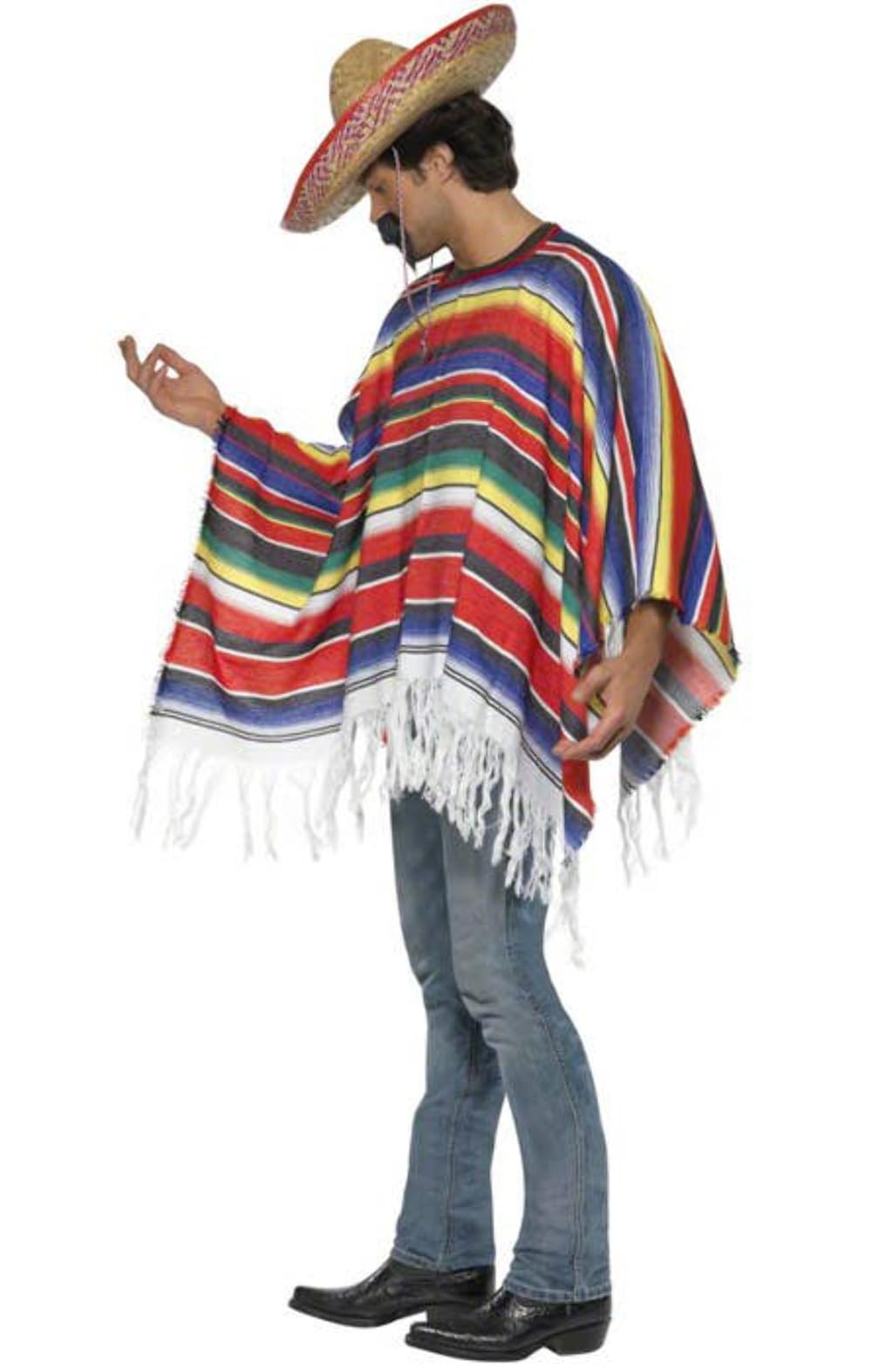 Smiffys Poncho - Multicolor, One Size 7