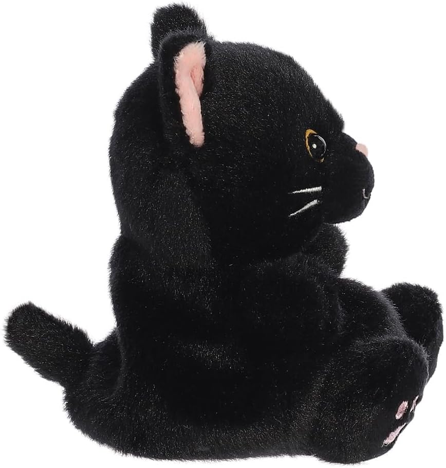 Aurora Palm Pals Twilight Black Cat 5In - Soft Plush Toy for Babies & Toddlers 2