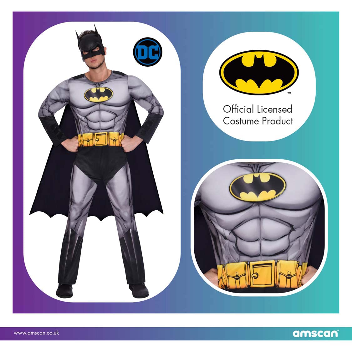 Amscan Classic Batman Costume - Adult 2