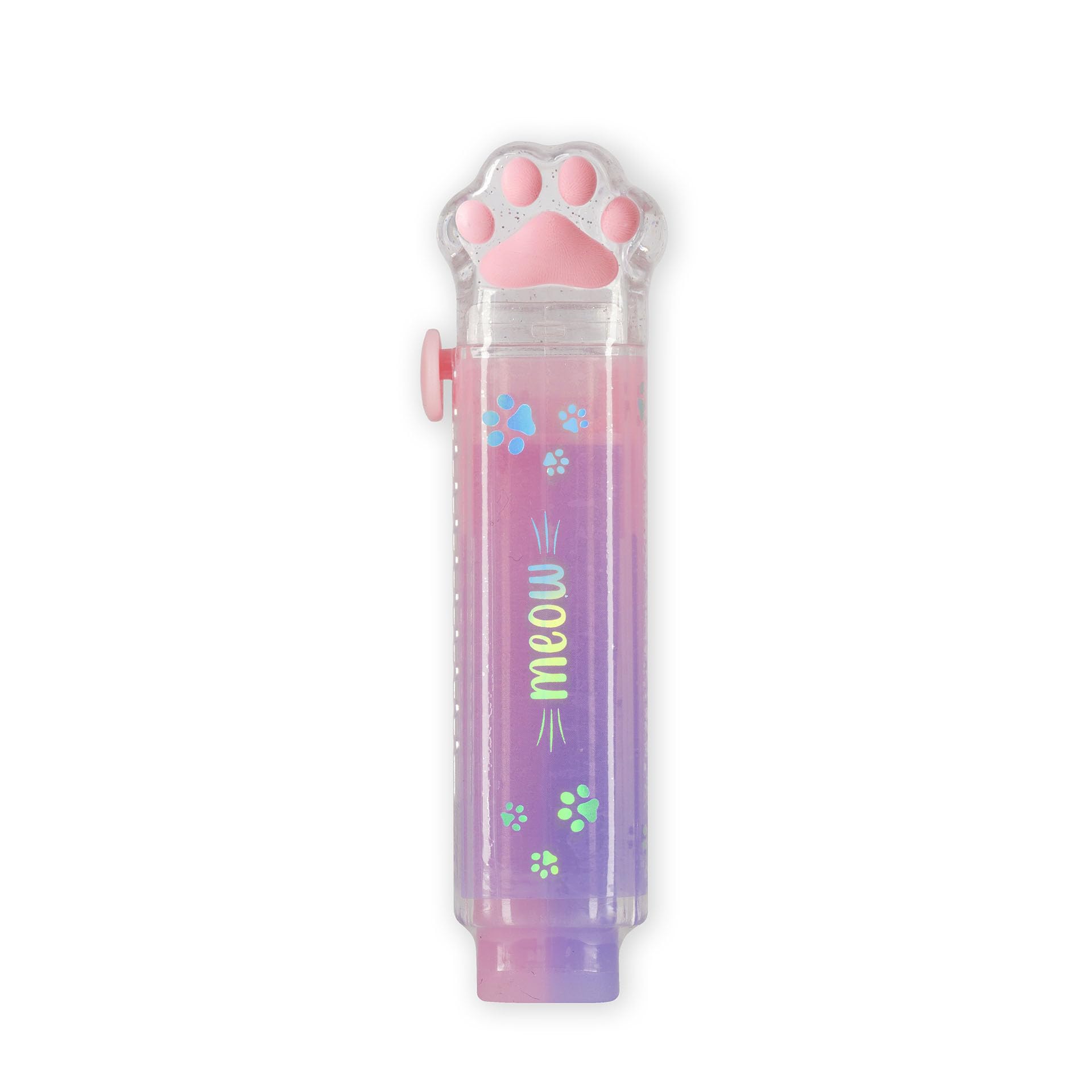 LEGAMI Meow Retractable Pencil Eraser - Cat Paw Shaped, Pink, PVC Rubber