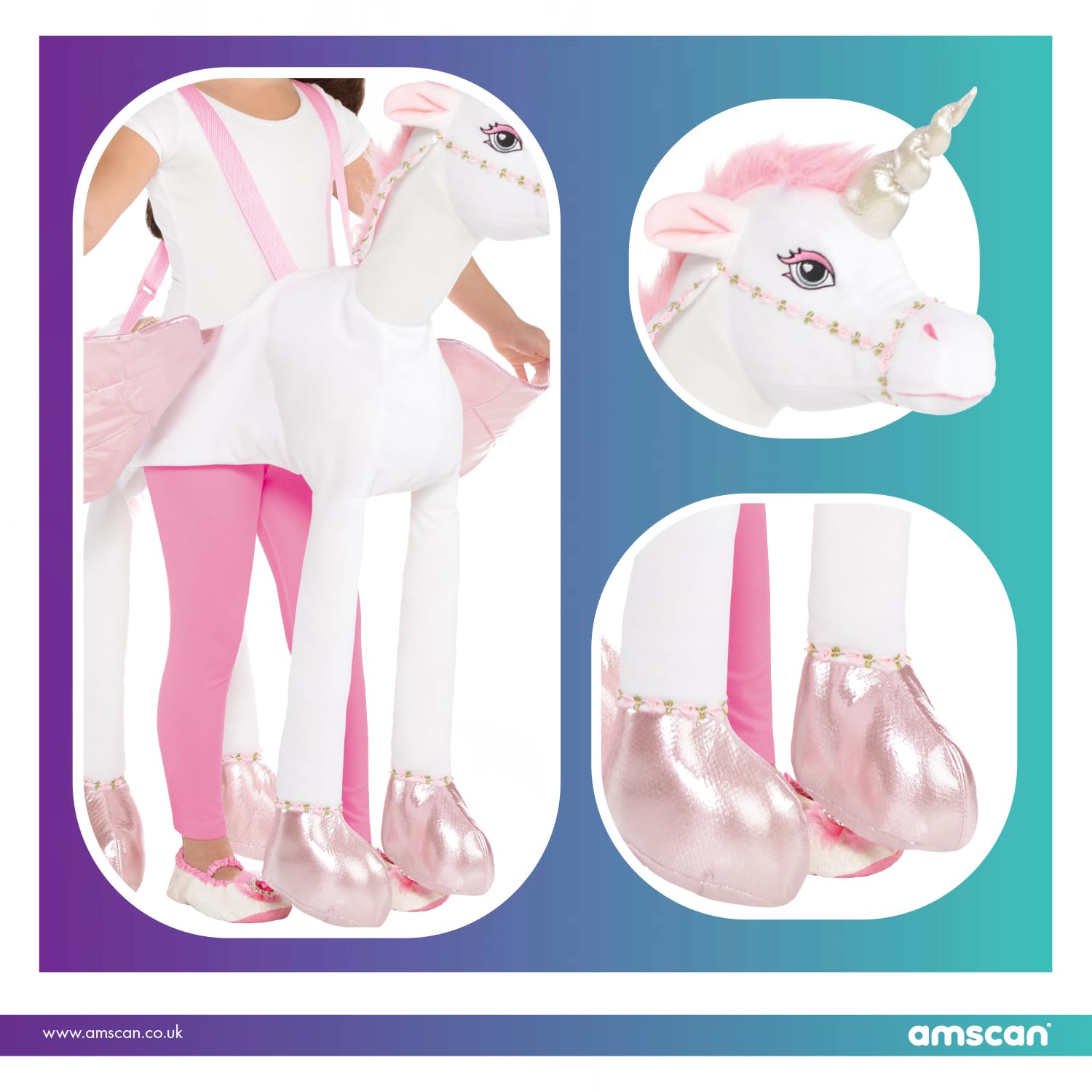 Amscan Unicorn Ride-On Costume - Child 3 Years and Up 5