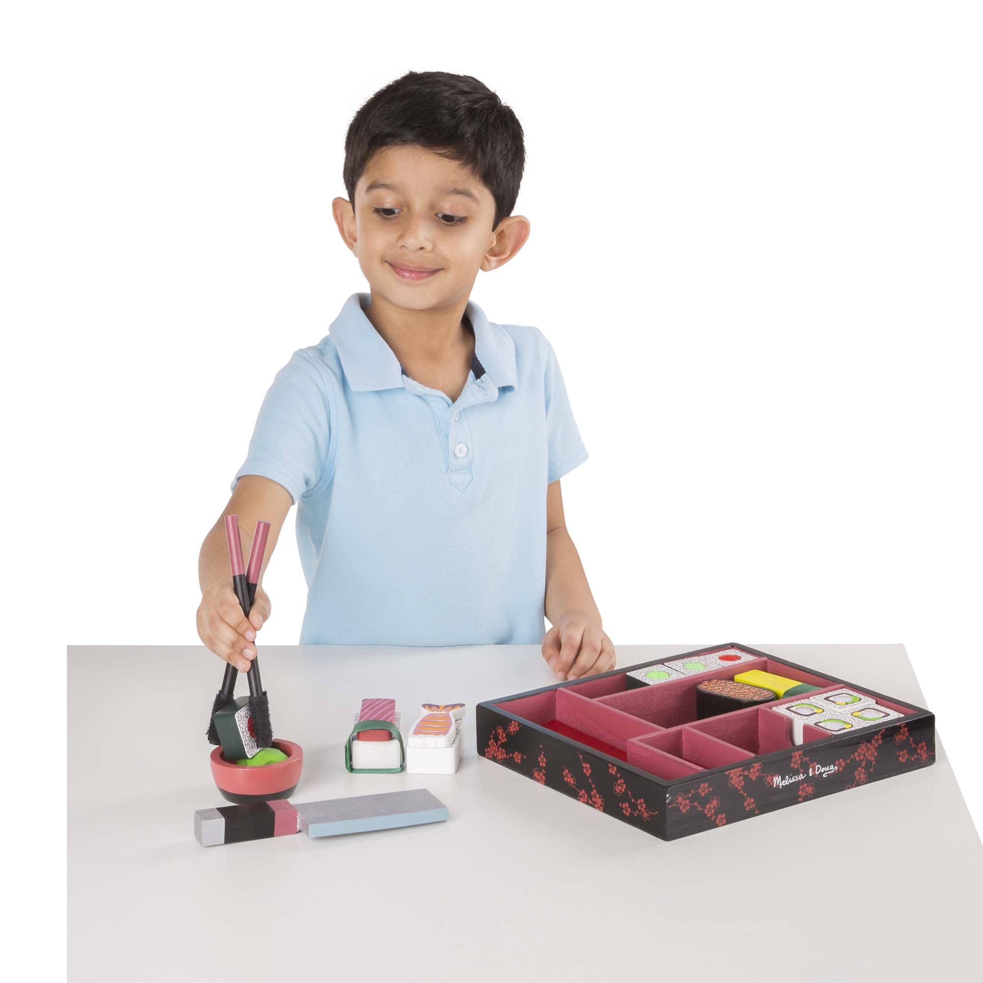 Melissa & Doug Wooden Sushi Slicing Playset - Pretend Play Food Toy for Ages 3+ 2