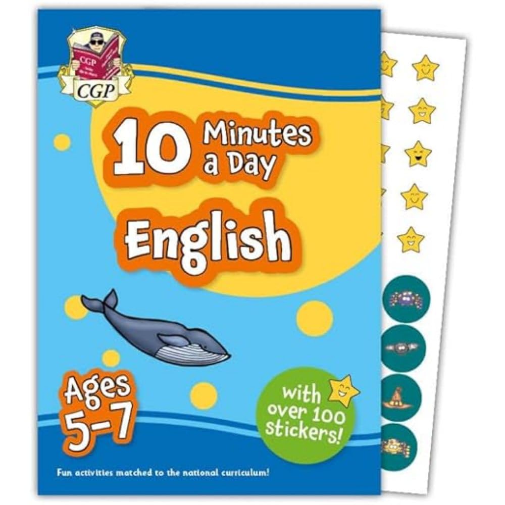 CGP Books 10 Minutes a Day English Activity Book - Ages 5-7 | National Curriculum Aligned | 64 Pages