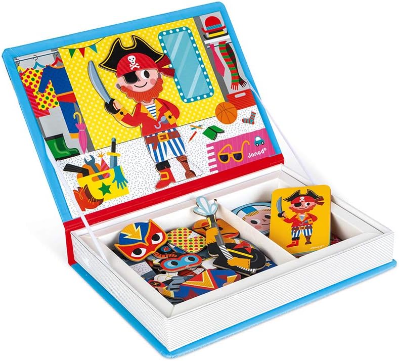 Janod J02719 Magneti'Book Costumes Magnetic Playset - Educational Game for Kids 3-8 Years 4