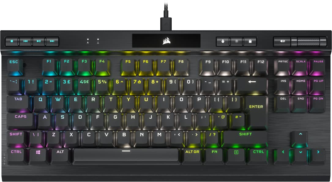 Corsair K70 RGB TKL CHAMPION SERIES OPX Optical-Mechanical Gaming Keyboard - Black 1