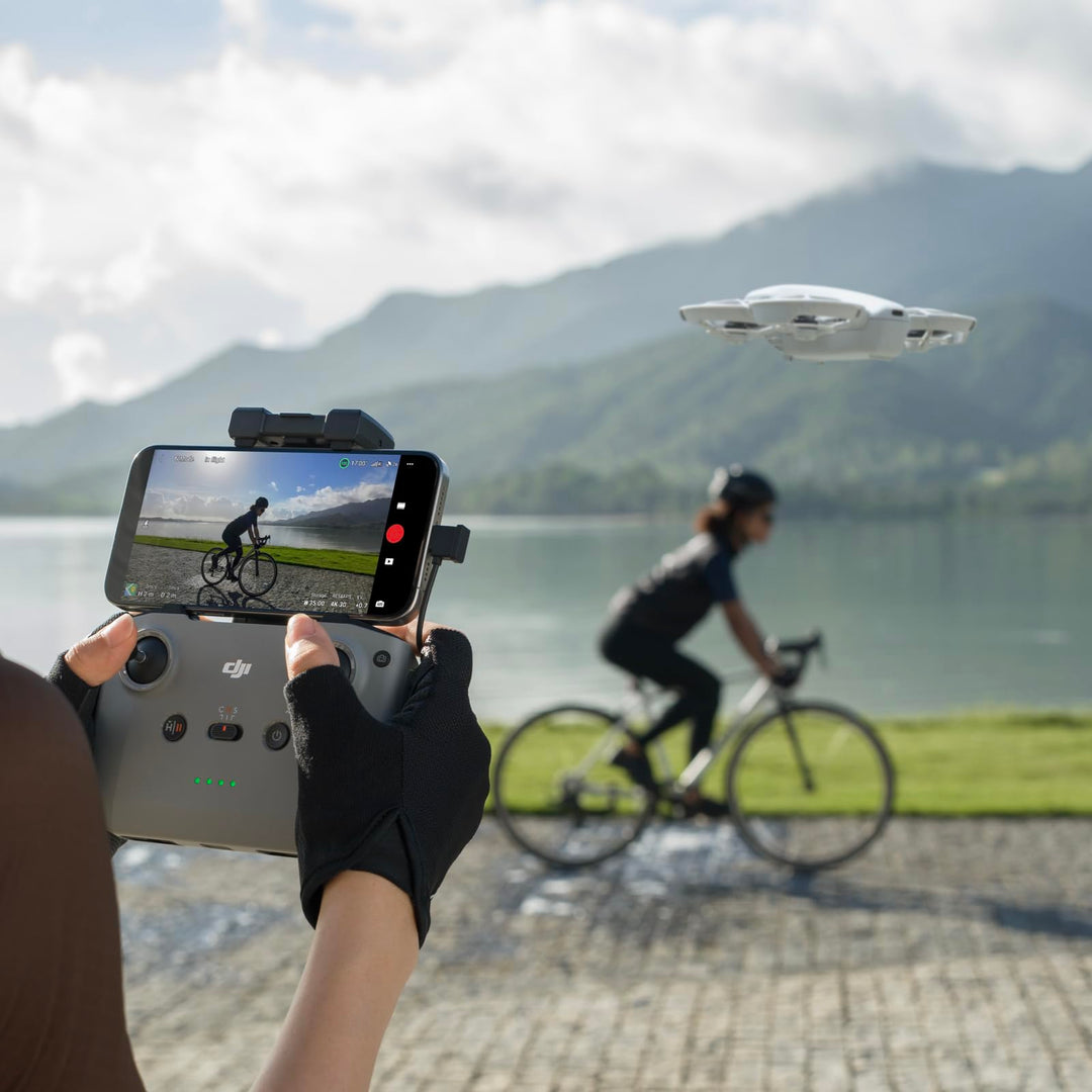 DJI Neo Fly More Combo - 135g Lightweight 4K UHD Camera Drone with Subject Tracking, Palm Takeoff, 3 Batteries & RC-N3 Controller