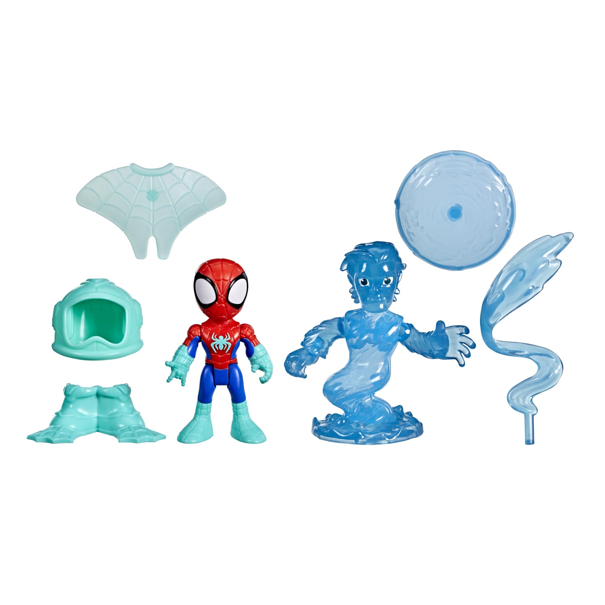 SPIDEY AND HIS AMAZING FRIENDS Water-Webs Spidey & Hydro-Man Action Figures Set | 3-Inch Figures | Ages 3+ 1
