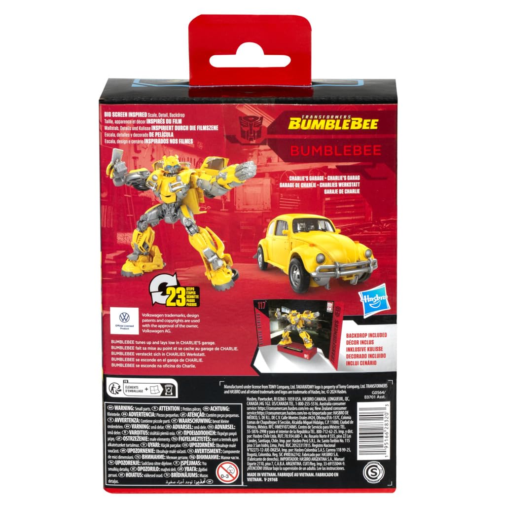 Hasbro Transformers Studio Series Deluxe Class Bumblebee 117 Action Figure | 4.5-inch | 23 Steps