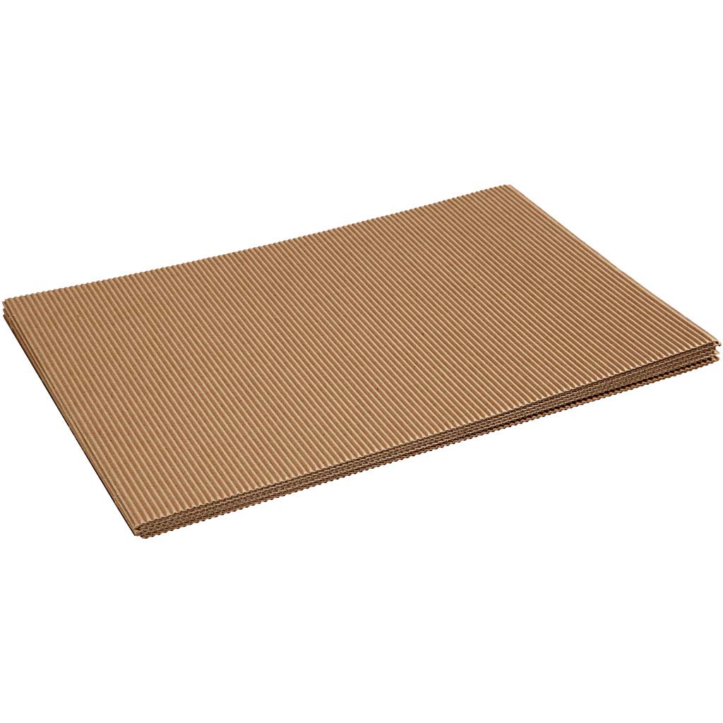 Creativ Corrugated Card 21963 - White | 25x35 cm Sheets | 120g | 10 Pack 1