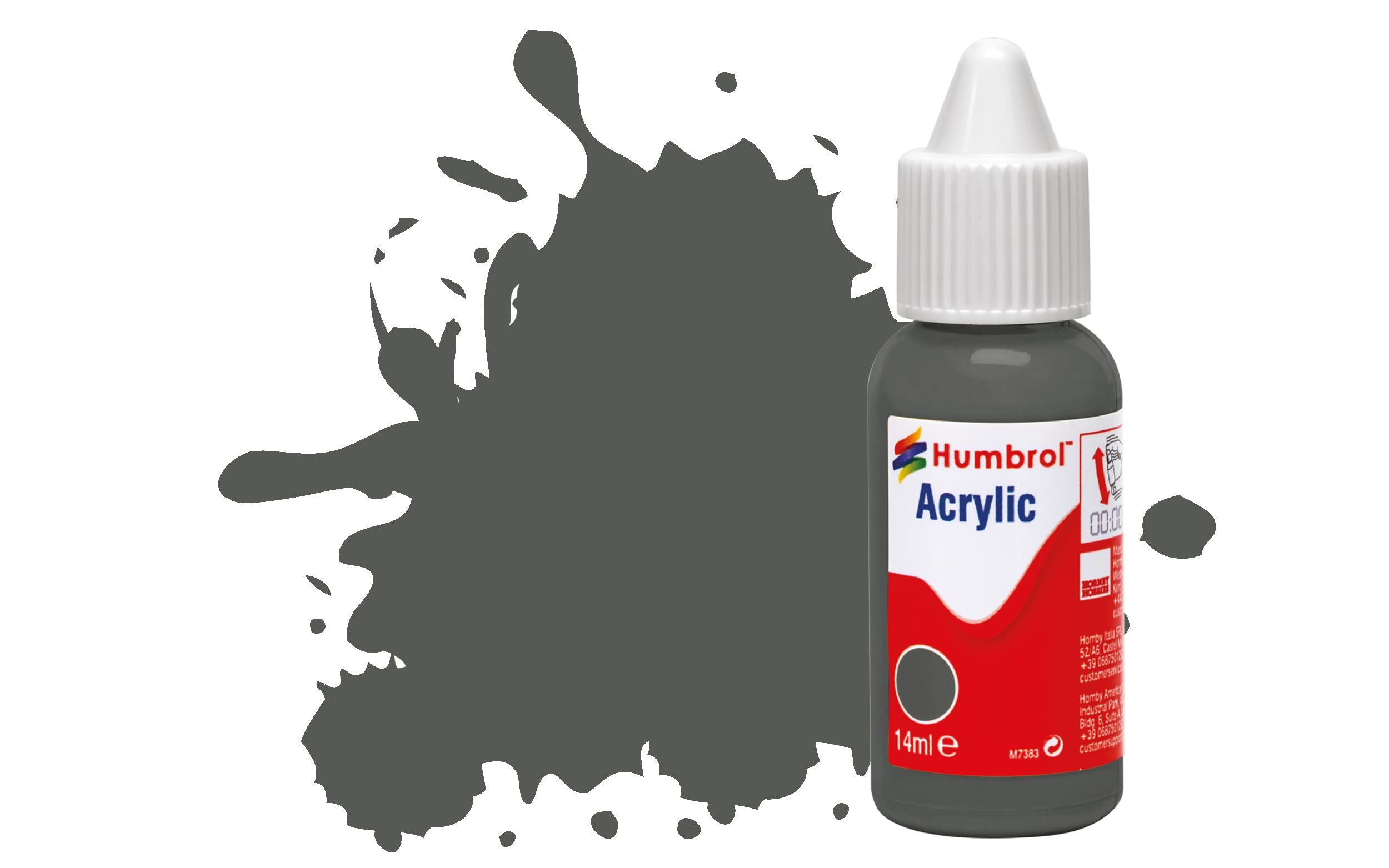 Humbrol No 27 Sea Grey Matt Acrylic Primer - 14ml | Fast-Drying | For Plastic, Metal, Wood, Glass