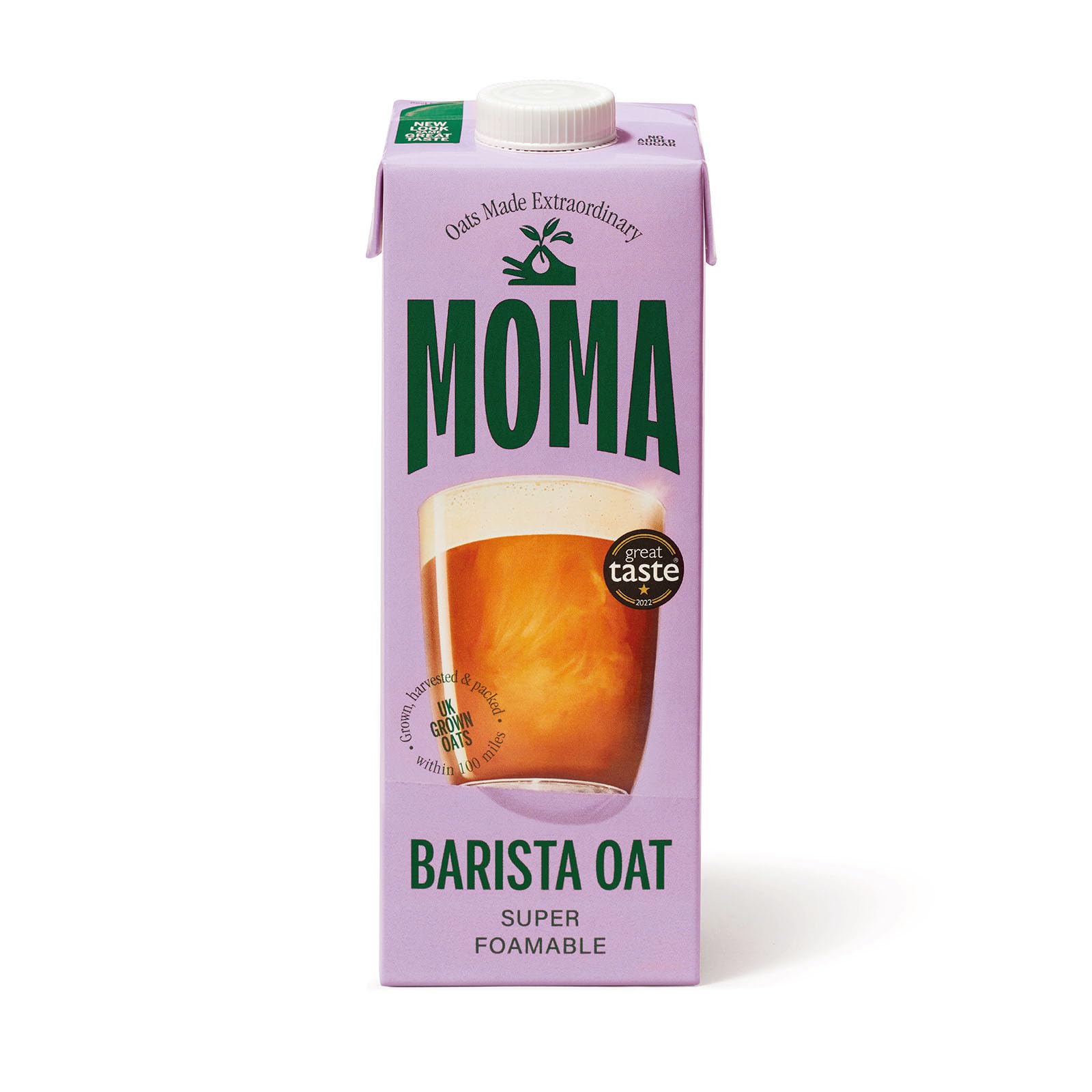 MOMA Barista Edition Oat Drink - 1L - Unsweetened Plant-Based Oat Milk for Coffee, Fortified with Vitamins D, B2 & B12