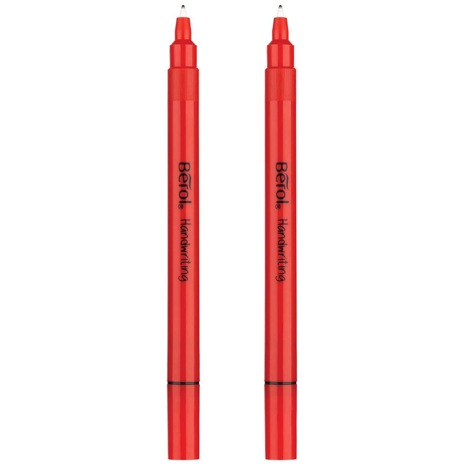 Berol Handwriting Pens | Round Shape is Easy to Hold | Washable Black Ink | Bright Barrels | 2 Count