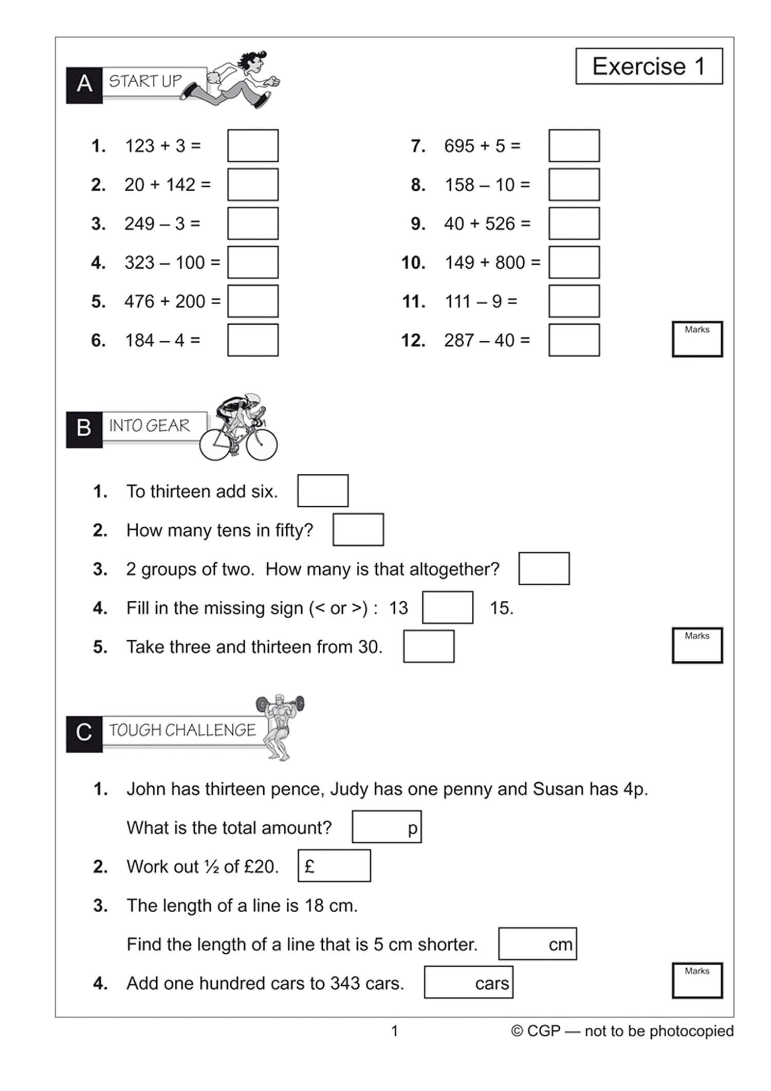 CGP KS2 Mental Maths Workout - Year 3 Study Aid | Paperback | Ages 7-8 2