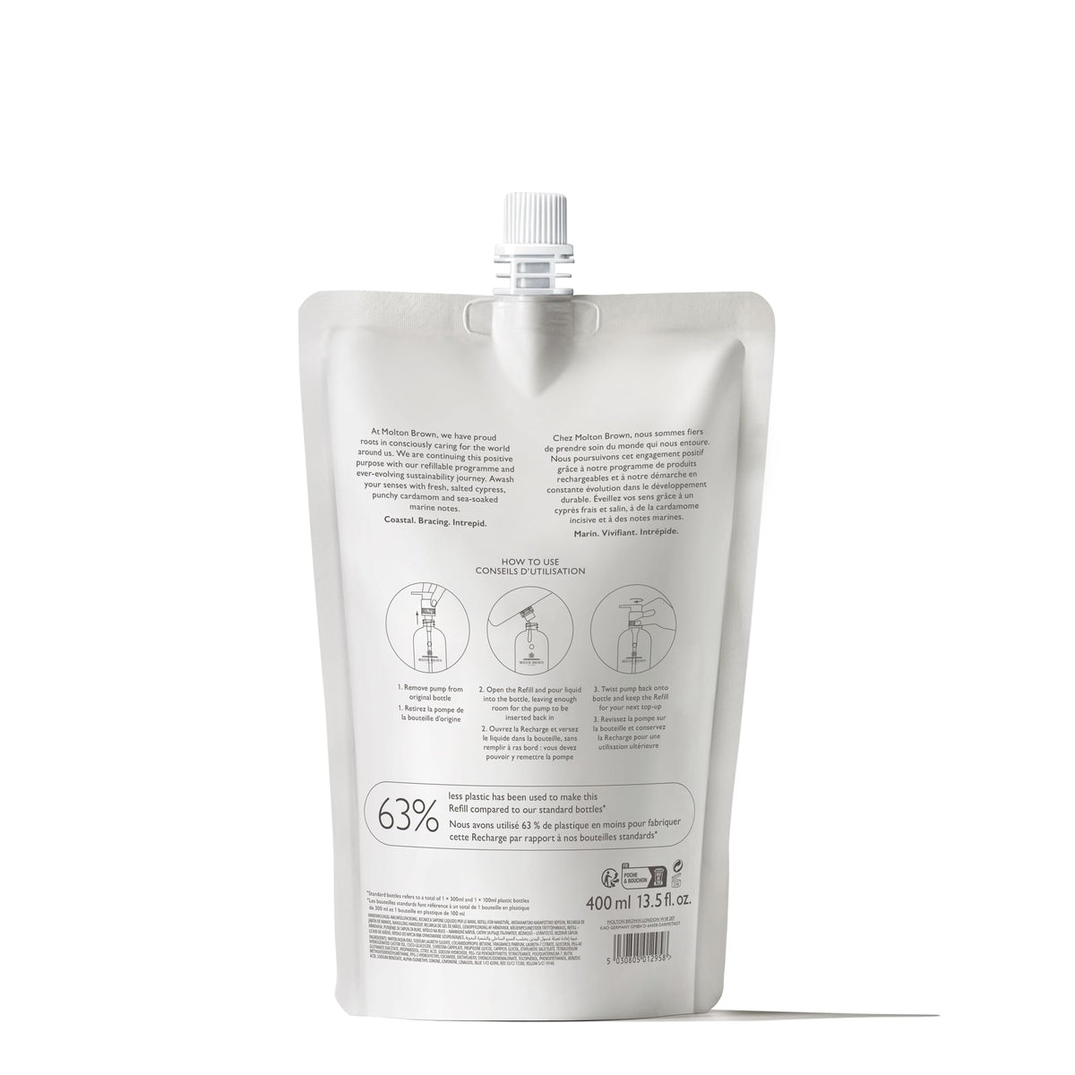 Molton Brown Coastal Cypress & Sea Fennel Hand Wash Refill - 400 ml