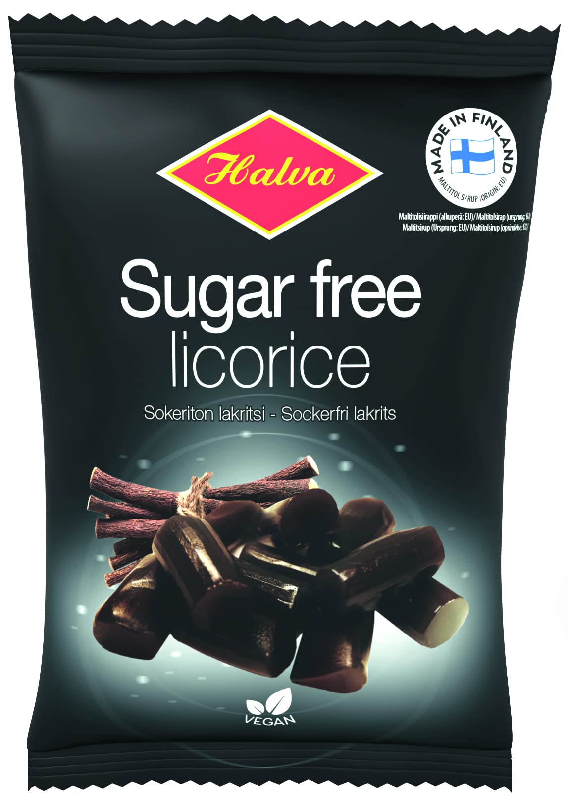 Halva Finnish Sugar Free Licorice 90g 1