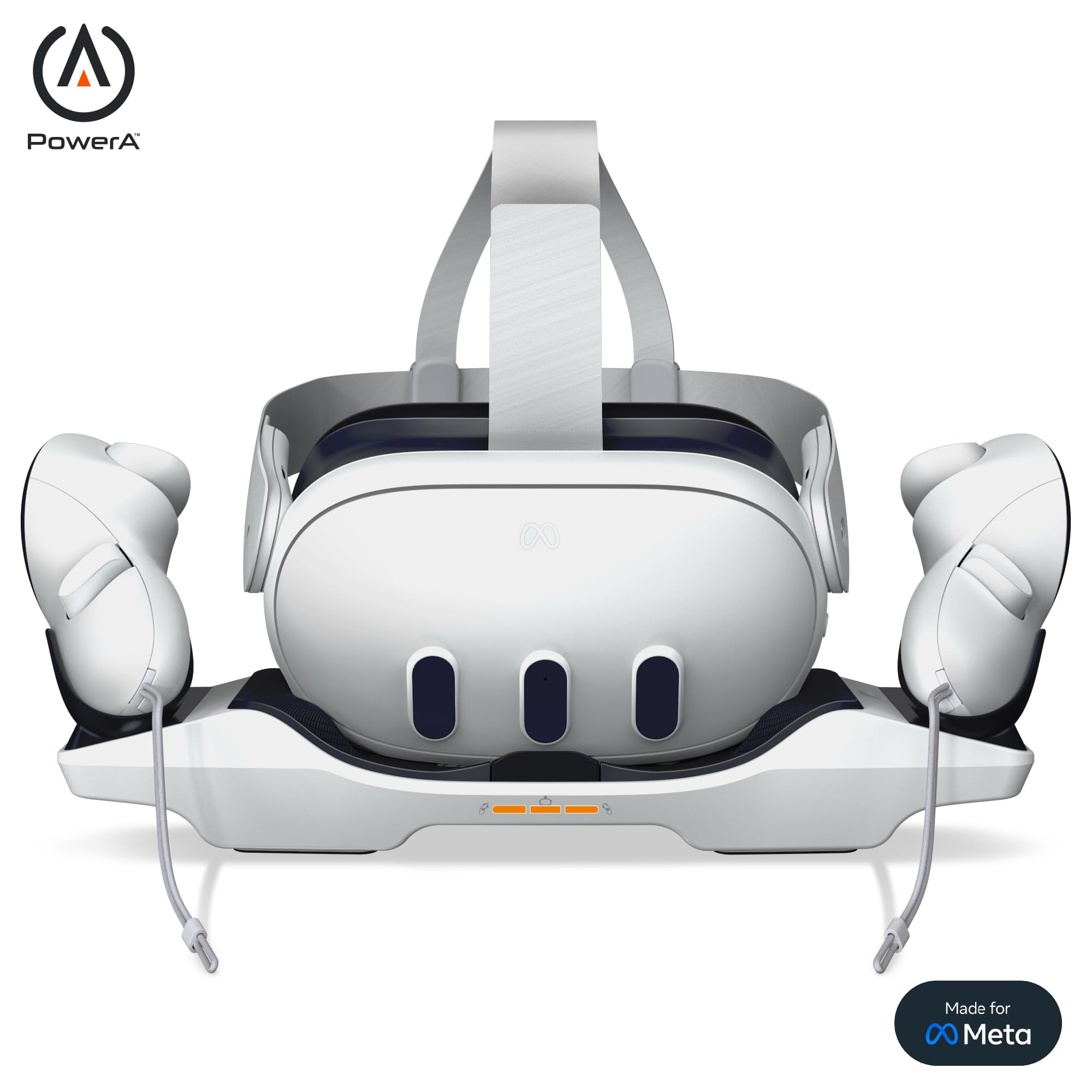 PowerA Charging Station for Meta Quest 3 / 3S - Officially Licensed VR Charging Dock with Rechargeable Controller Batteries 8