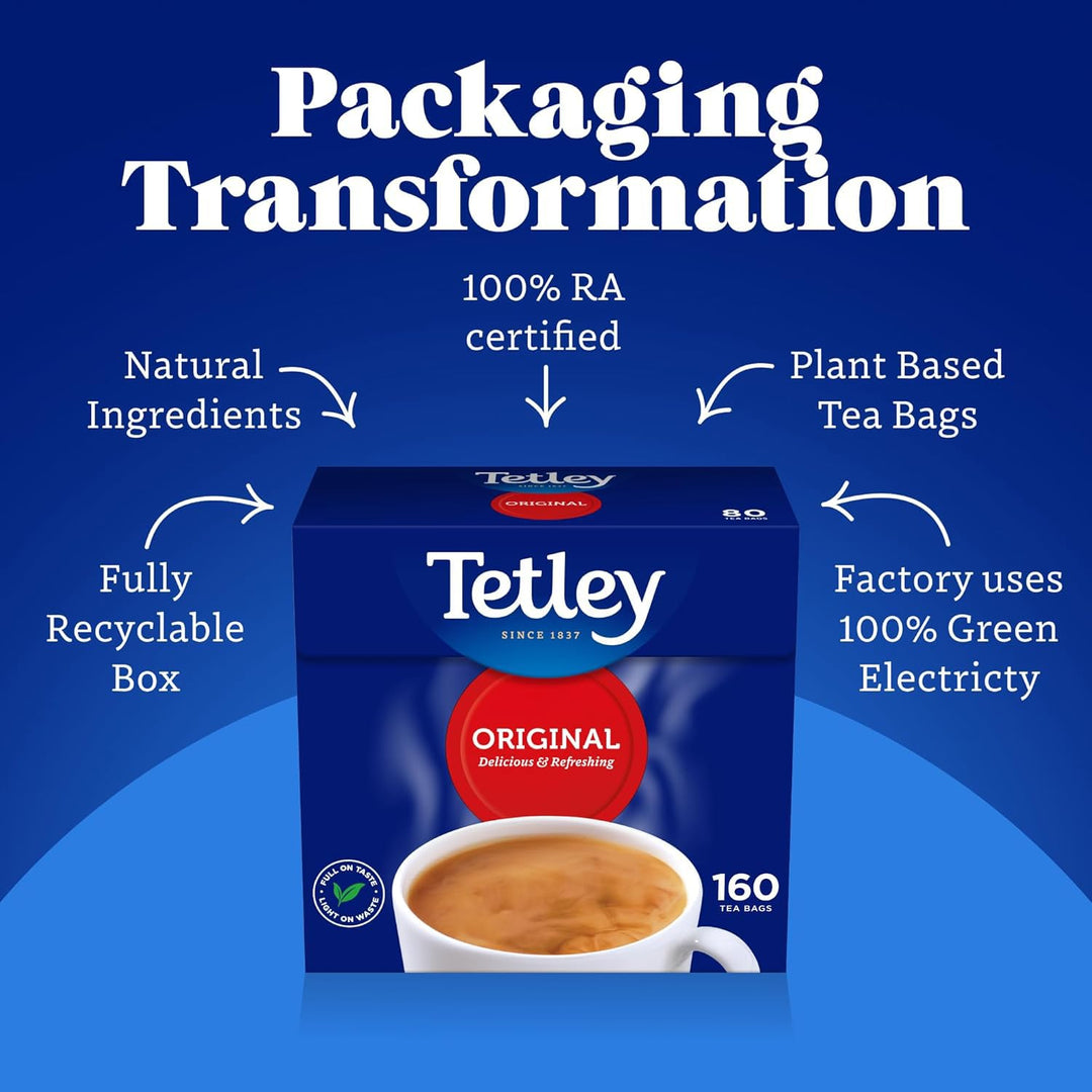 Tetley Everyday Original Tea - 160 Tea Bags, Black Tea Blend