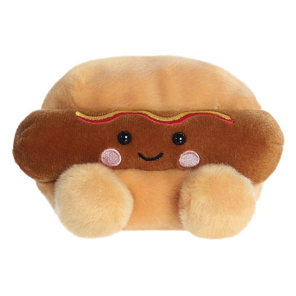 AURORA Palm Pals Colson Hot Dog Soft Toy - 5 Inches (13cm) | Bean Filled | Suitable from Birth