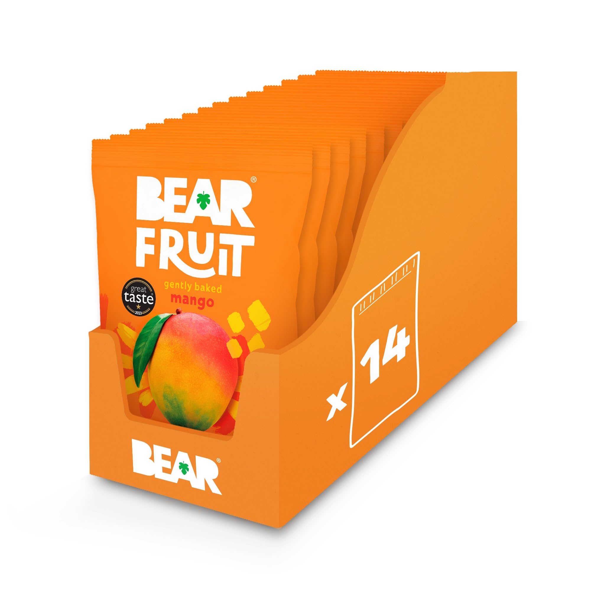 BEAR Fruit Dried Mango Packs - Gently Baked, No Added Sugar, Vegan, 14 x 35g 1