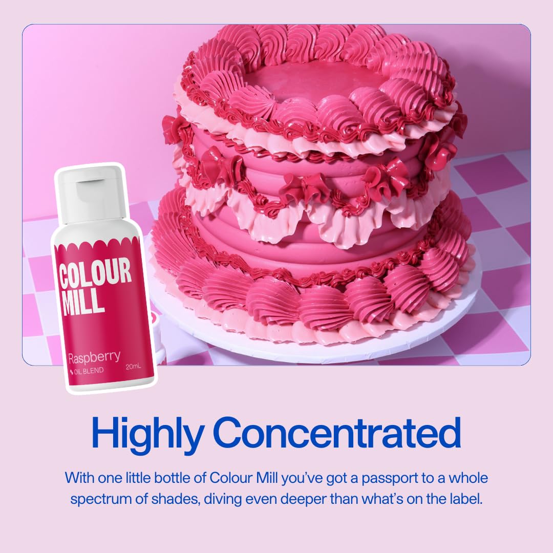 Colour Mill Oil Blend Food Colouring - Tiffany 20ml | Oil-Based Food Colour for Baking & Cake Decorating