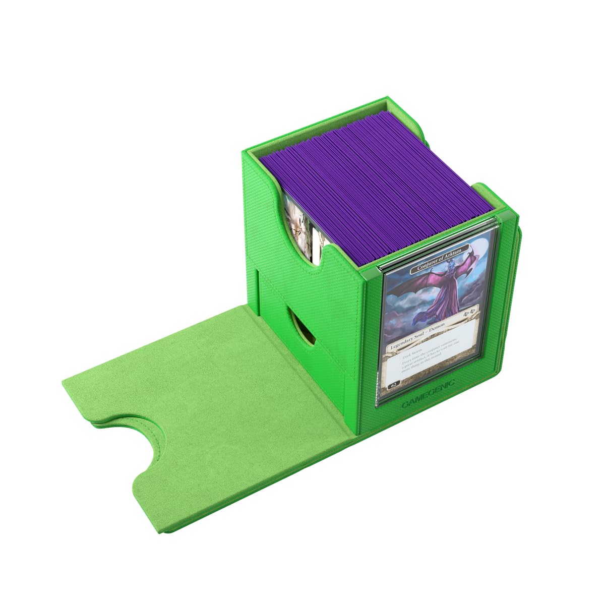 Gamegenic Sidekick Pro 100+ XL Card Box - Green | Holds 100+ Double Sleeved Cards | Includes Slide Case 4