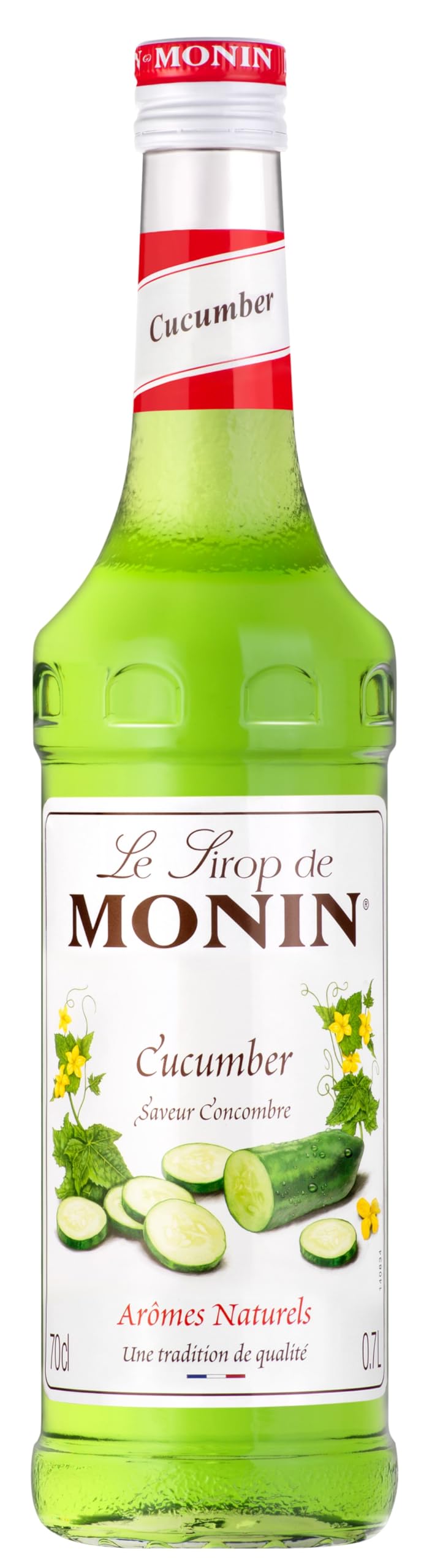 Monin Cucumber Syrup 700ml - Natural Flavouring for Cocktails, Mocktails & Beverages