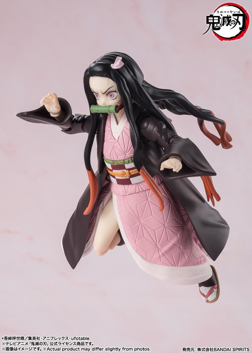 BANDAI SPIRITS S.H. Figuarts Demon Slayer: Kimetsu no Yaiba - Nezuko Kamado Action Figure (BAS66476)